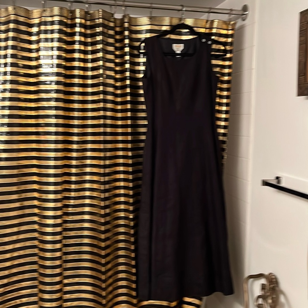 Black Sleeveless Linen Dress